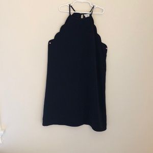 Blue scalloped dress